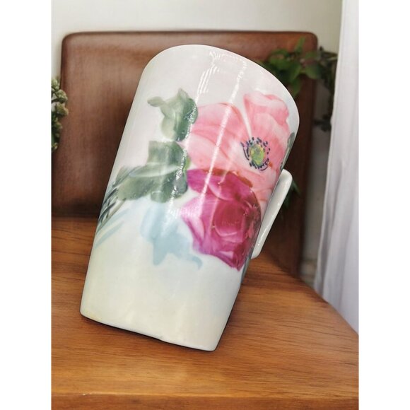 Vintage Japan Porcelain Lemonade Pitcher with 5 cups Hand Painted Floral - Picture 12 of 16